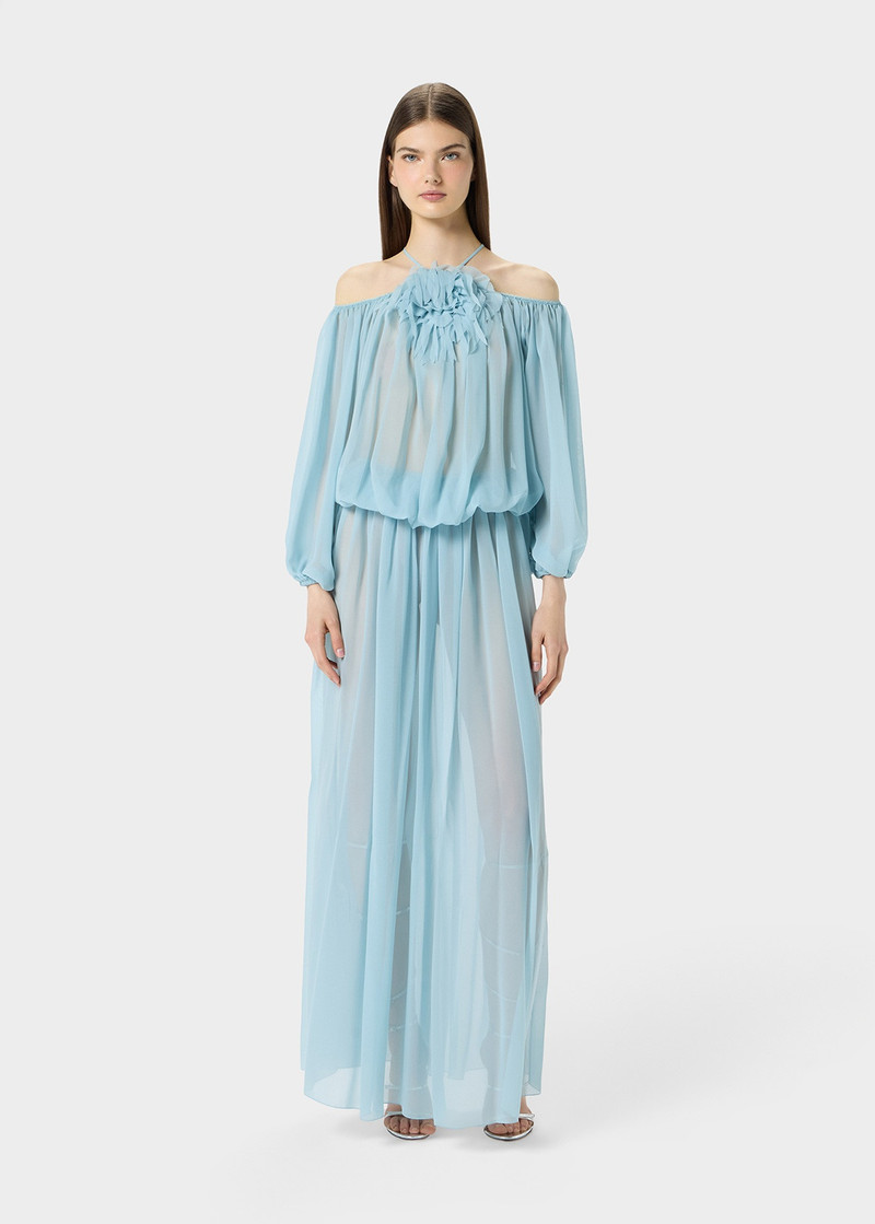 Blumarine LONG DRESS WITH 3D FLOWER DECORATION outlook