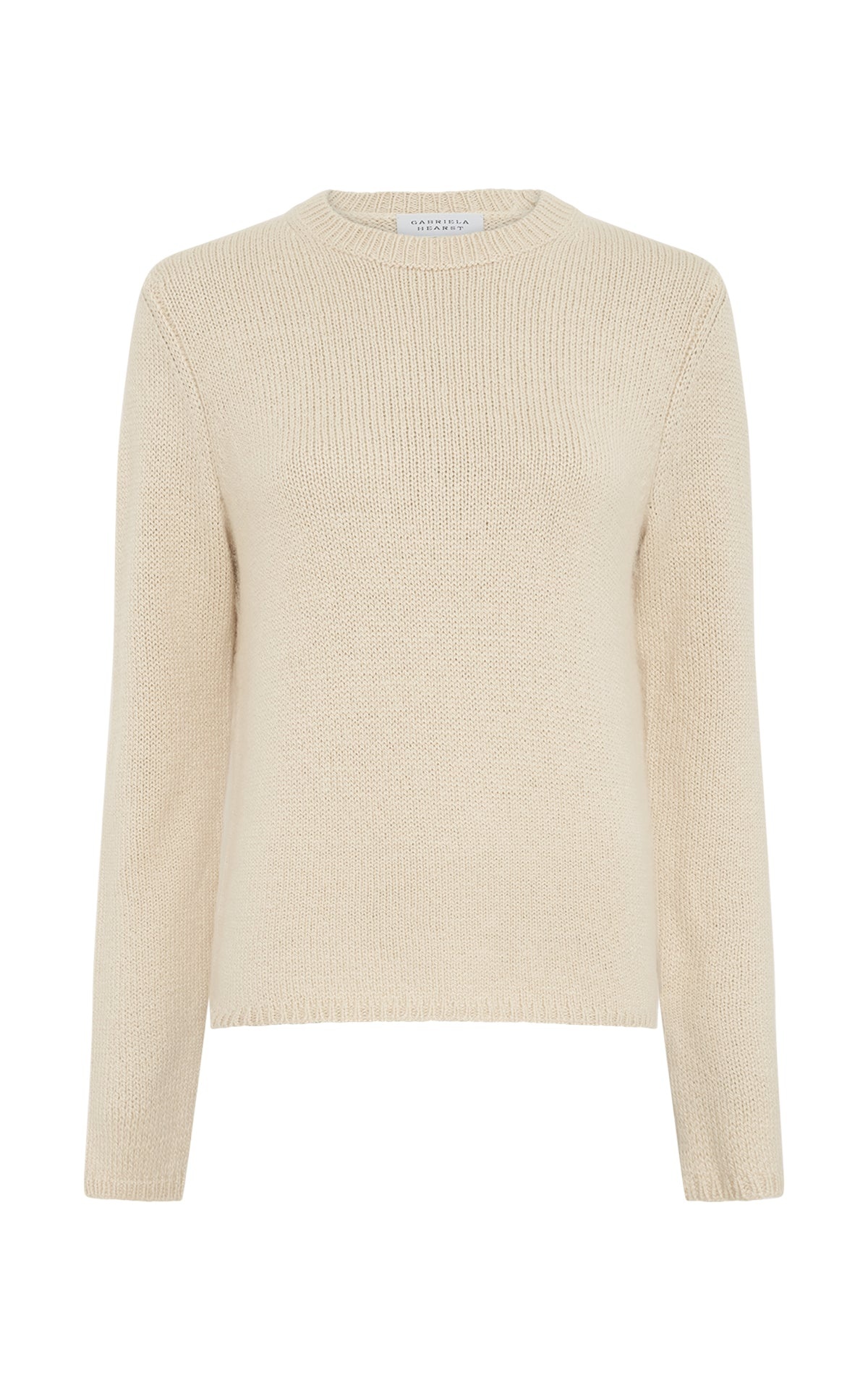 Titus Knit Sweater in Ivory Cashmere - 1