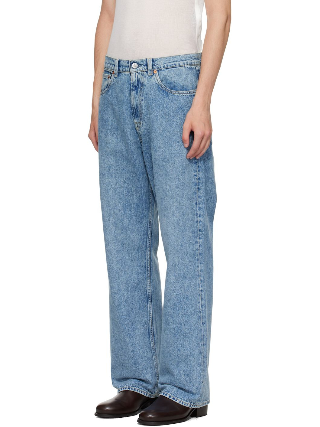 Blue Third Cut Jeans - 4