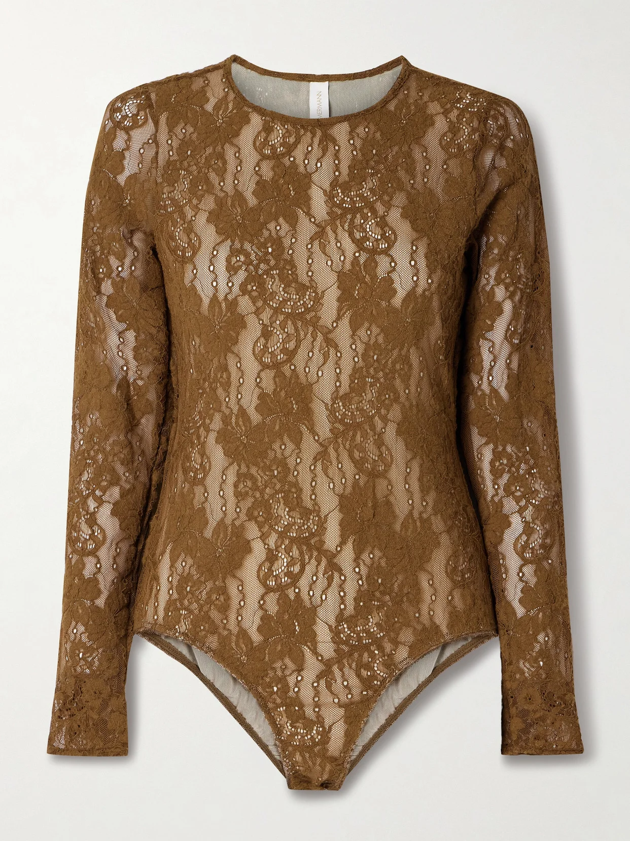 Stretch-corded Lace Bodysuit - 1