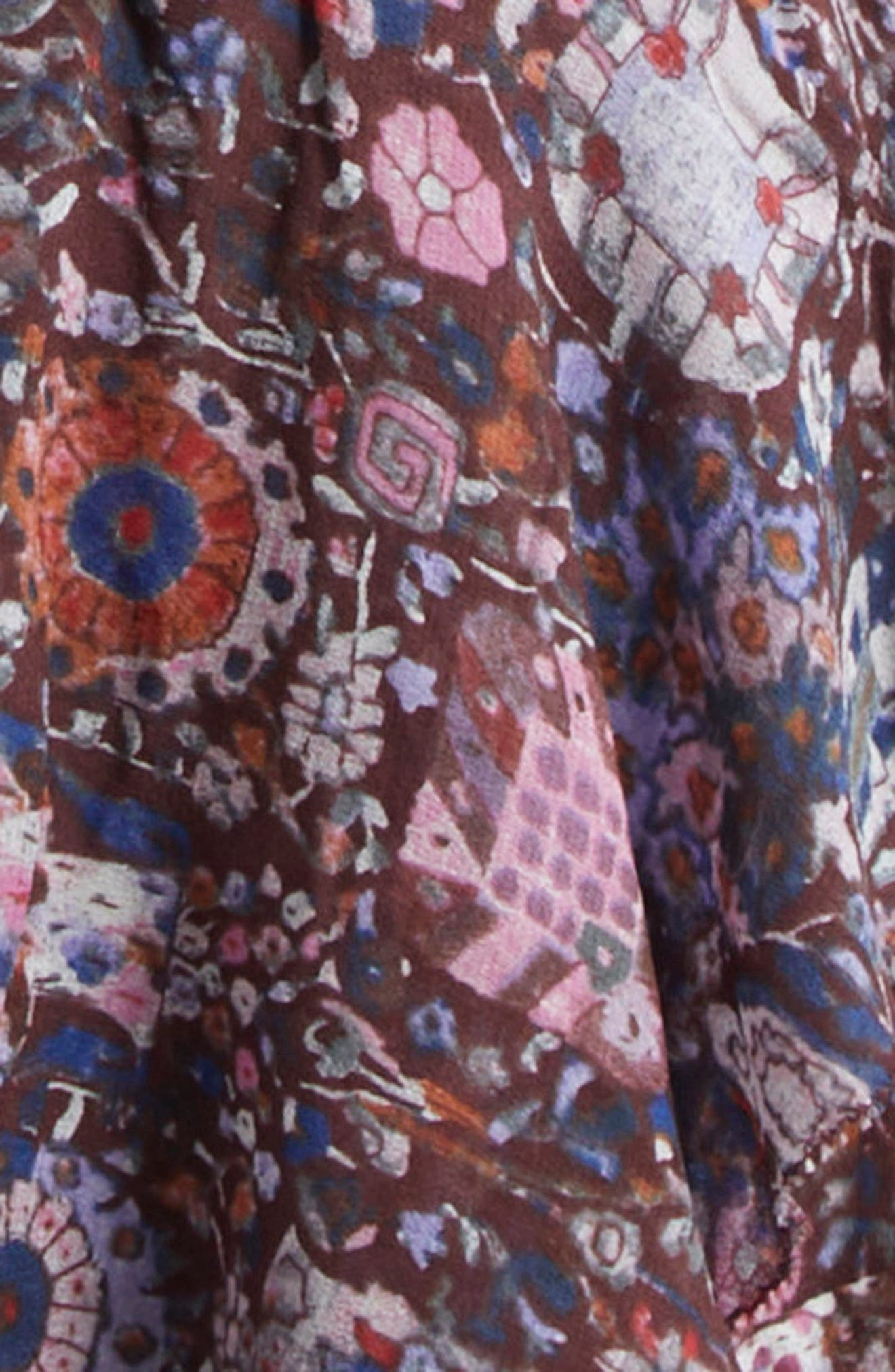 Isabel Marant Étoile Brigitte Smocked Waist Tiered Chiffon Midi Skirt in Plum at Nordstrom - 6