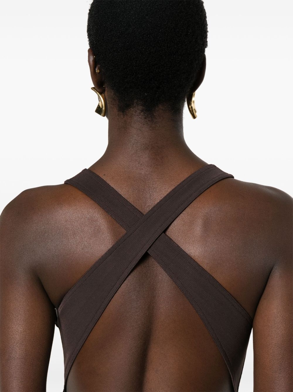 crossover-strap dress - 5
