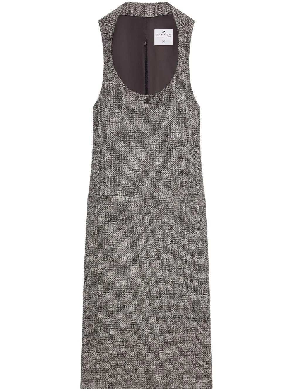 wool-blend midi dress - 1