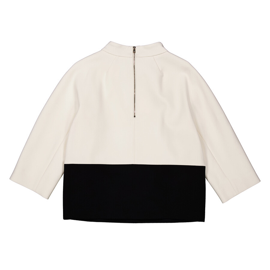 Max Mara Curacao Colorblock Stretch Virgin Wool Top - 2