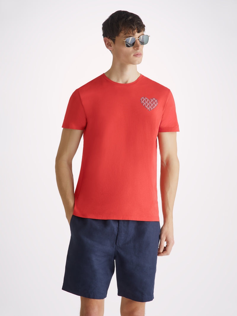 Men's T-Shirt Ripley 15 Pima Cotton Red - 2