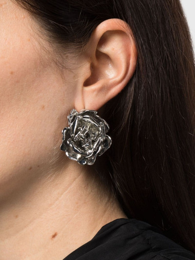 Blumarine rose-detail stud earrings outlook