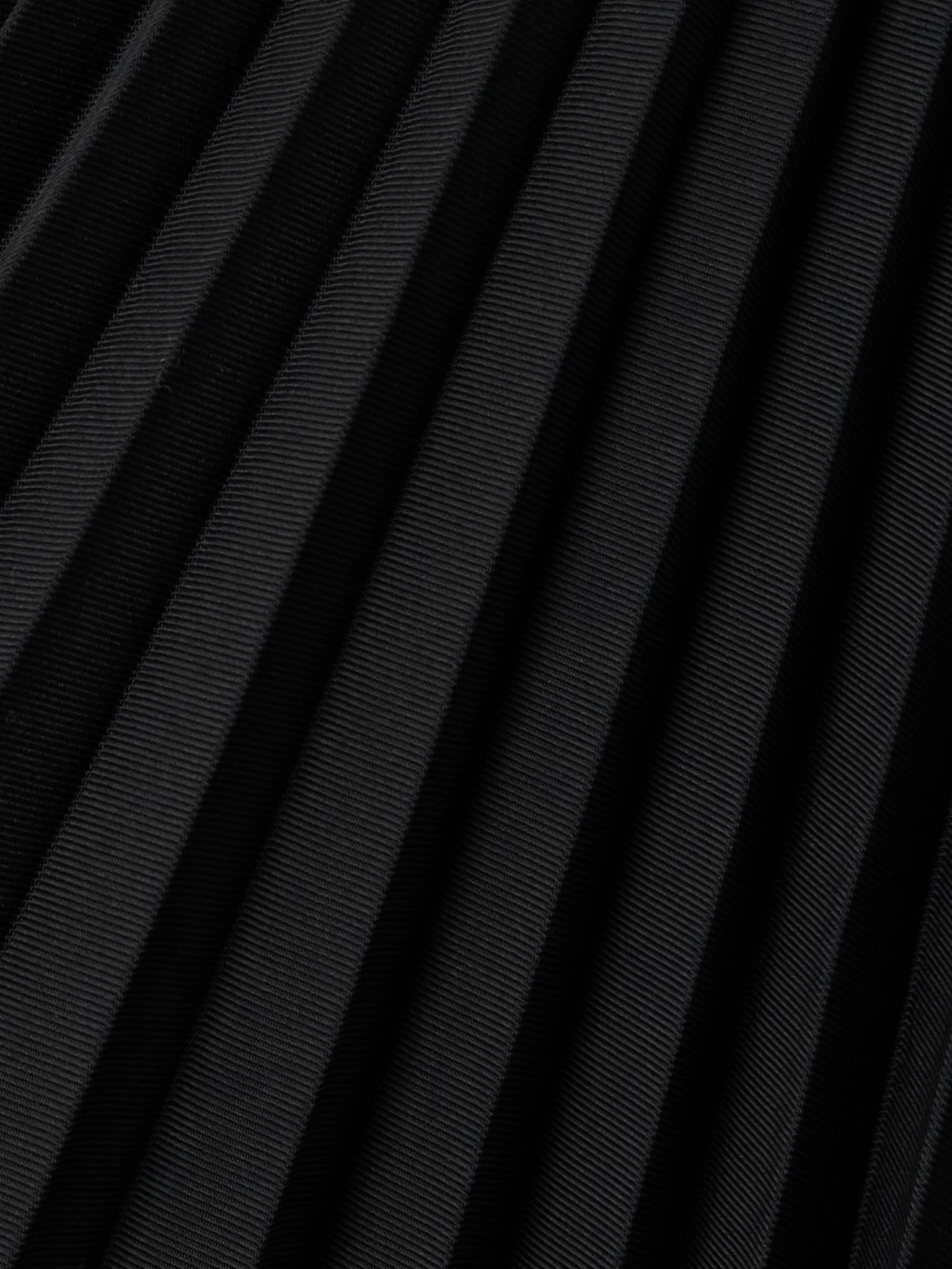 Layered pleated twill midi skirt Black - 6
