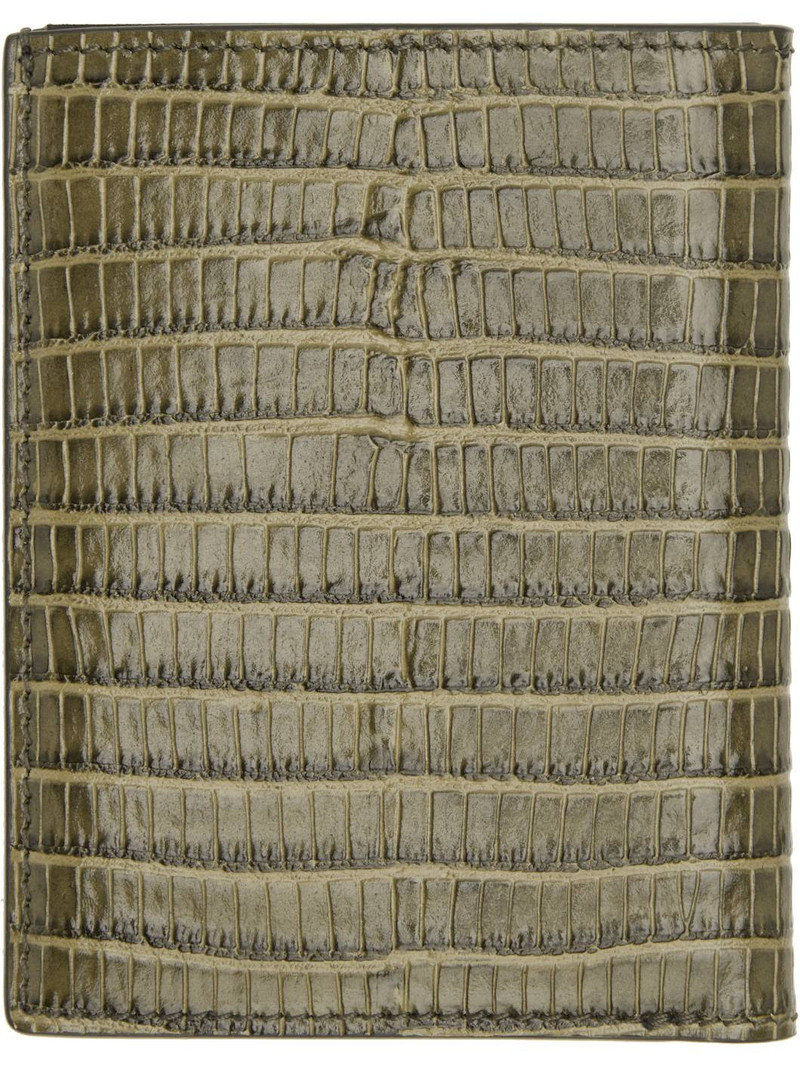 TOM FORD Khaki Small Grain T Line Bifold Card Holder outlook