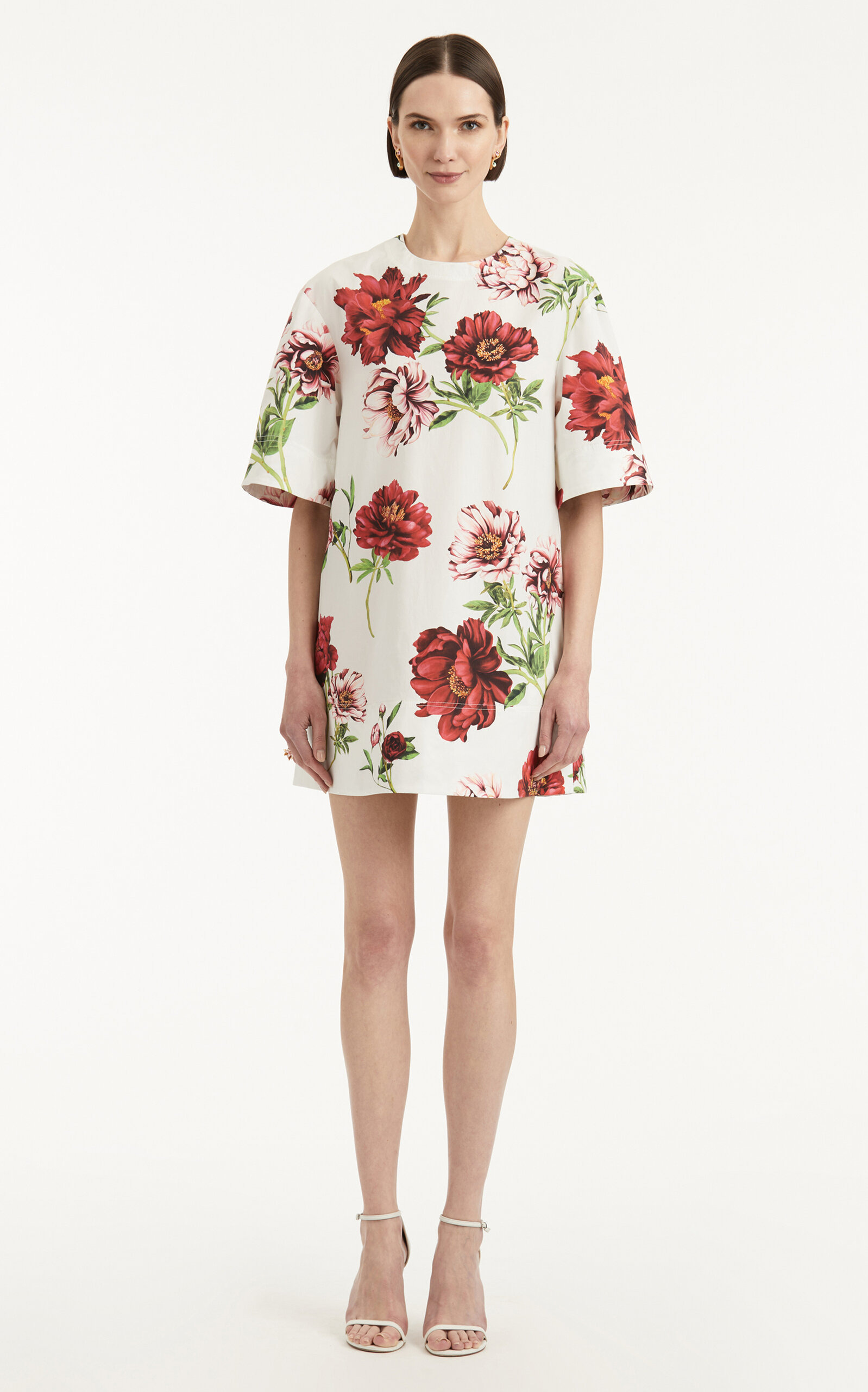 Printed Cotton Poplin Mini Shirt Dress multi - 4
