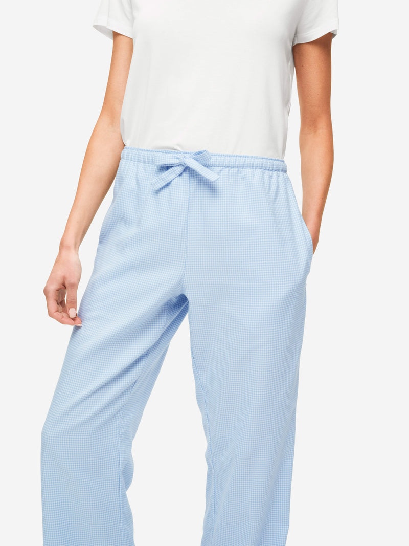 Women's Lounge Trousers Kelburn 23 Brushed Cotton Blue - 5
