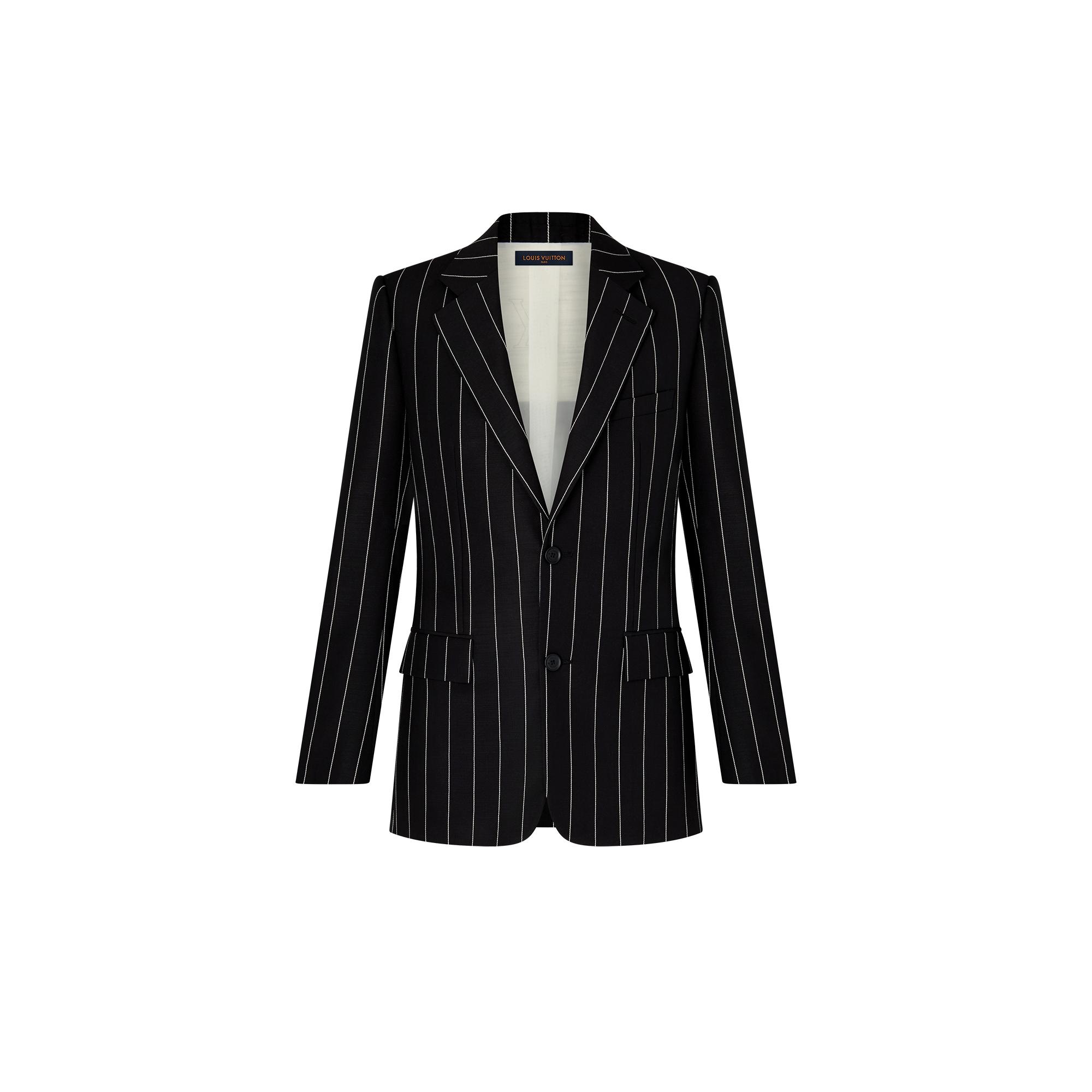 Masculine Tailoring Single-Breasted Blazer Jacket - 1