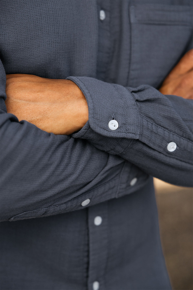 The Ripper Waffle Double Gauze Shirt - Charcoal 4