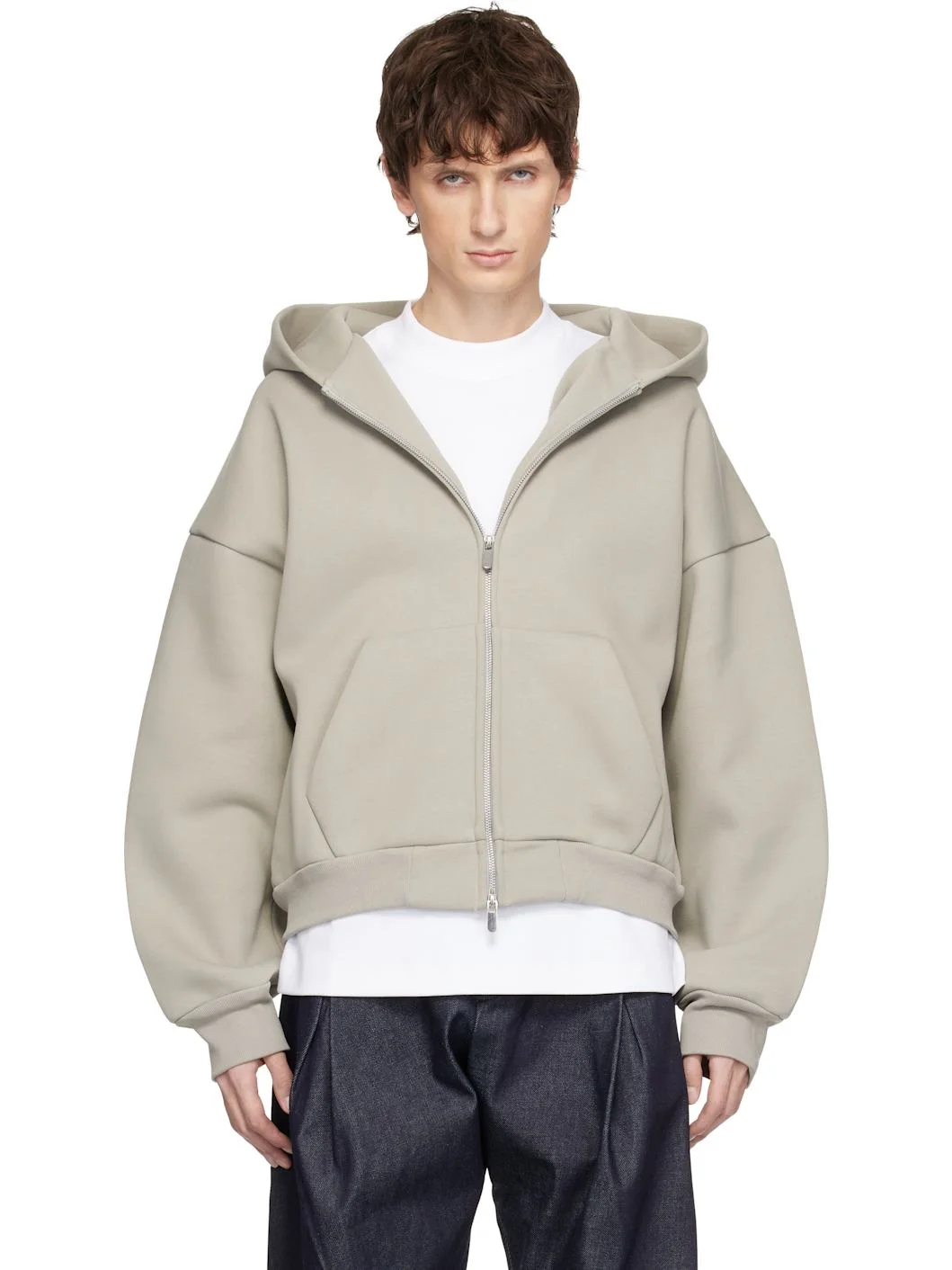 Taupe V2 Zipped Hoodie - 1