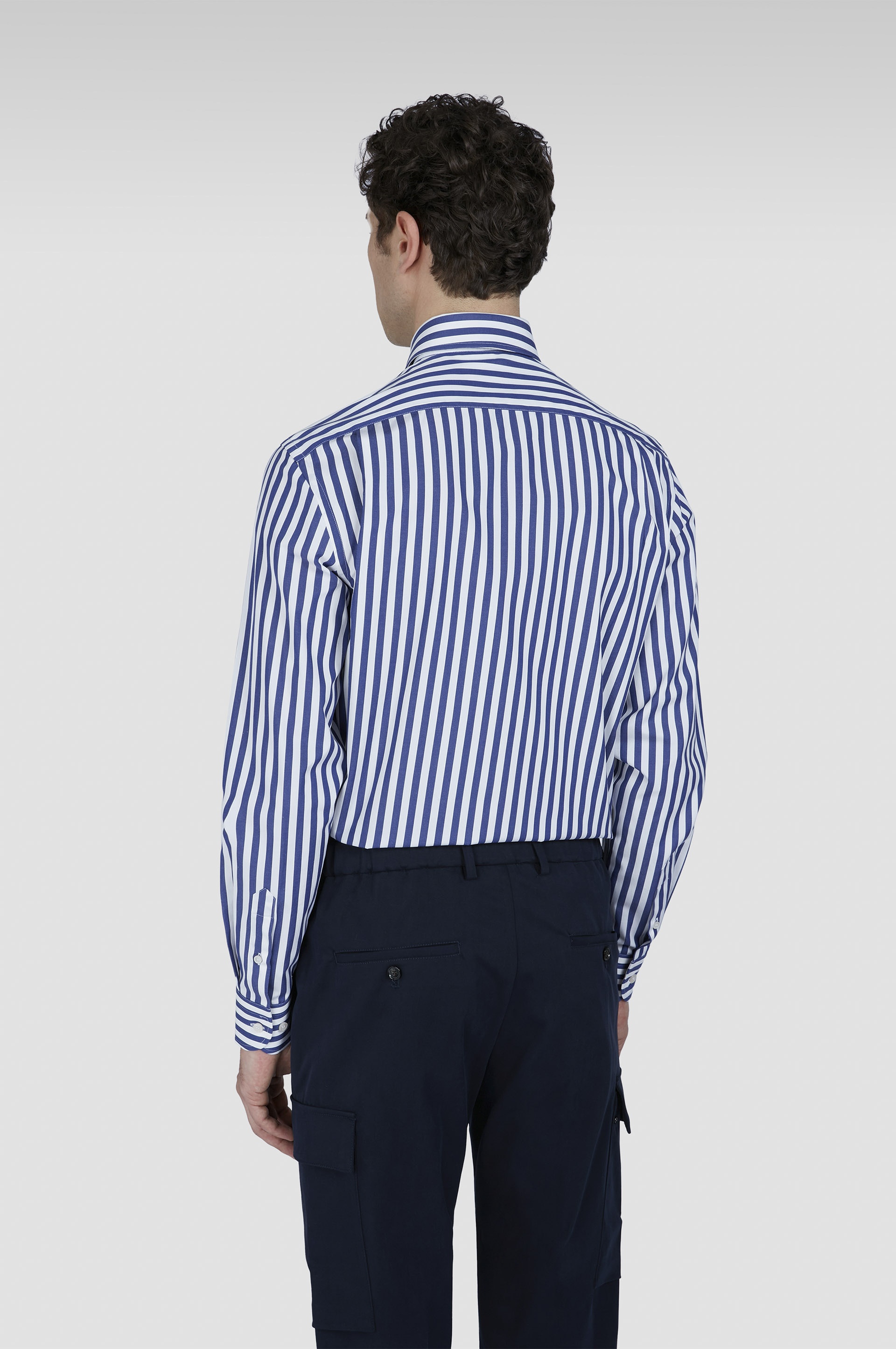 SOFT TOUCH COTTON POPLIN SHIRT WITH STRIPED PATTERN - 3