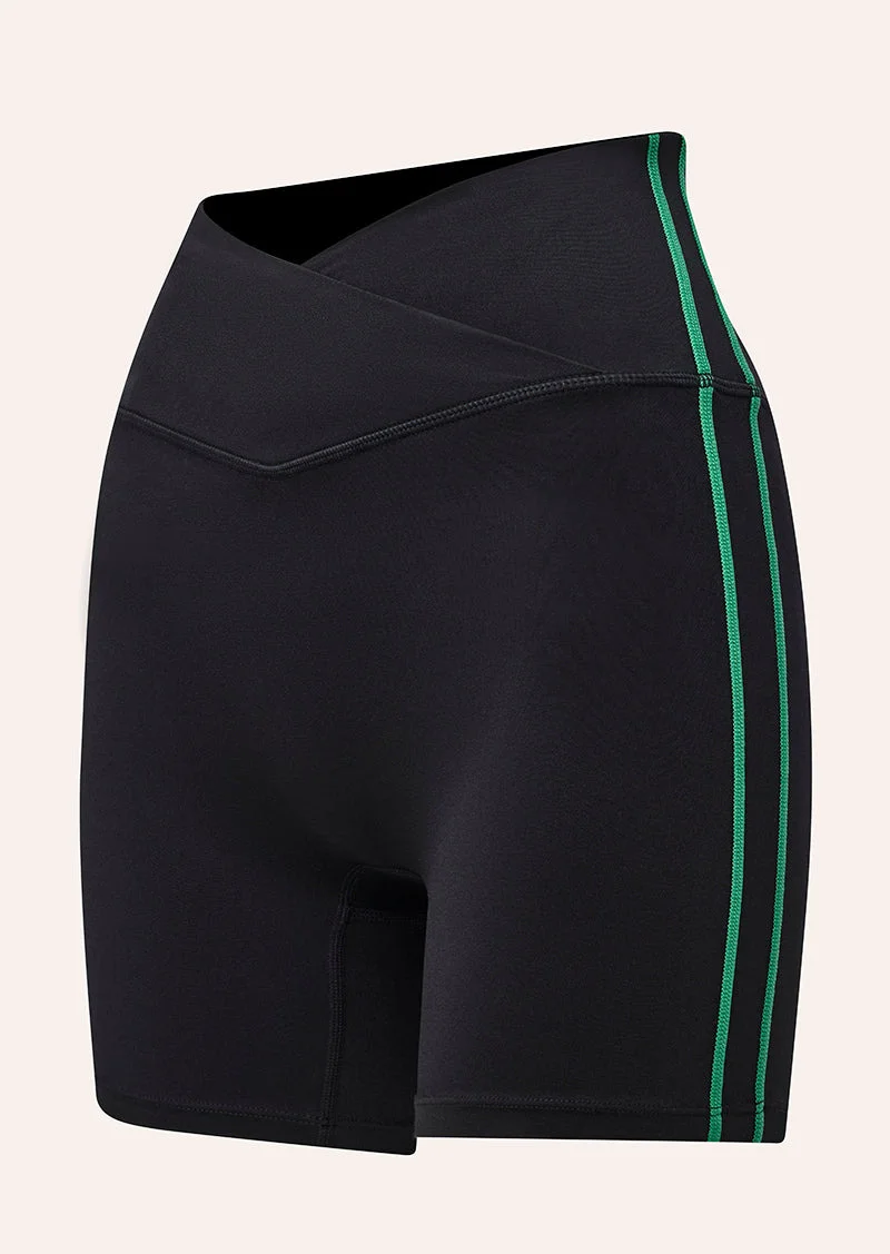 CLARITY 5" BIKE SHORT IN BLACK & AMAZON - 1