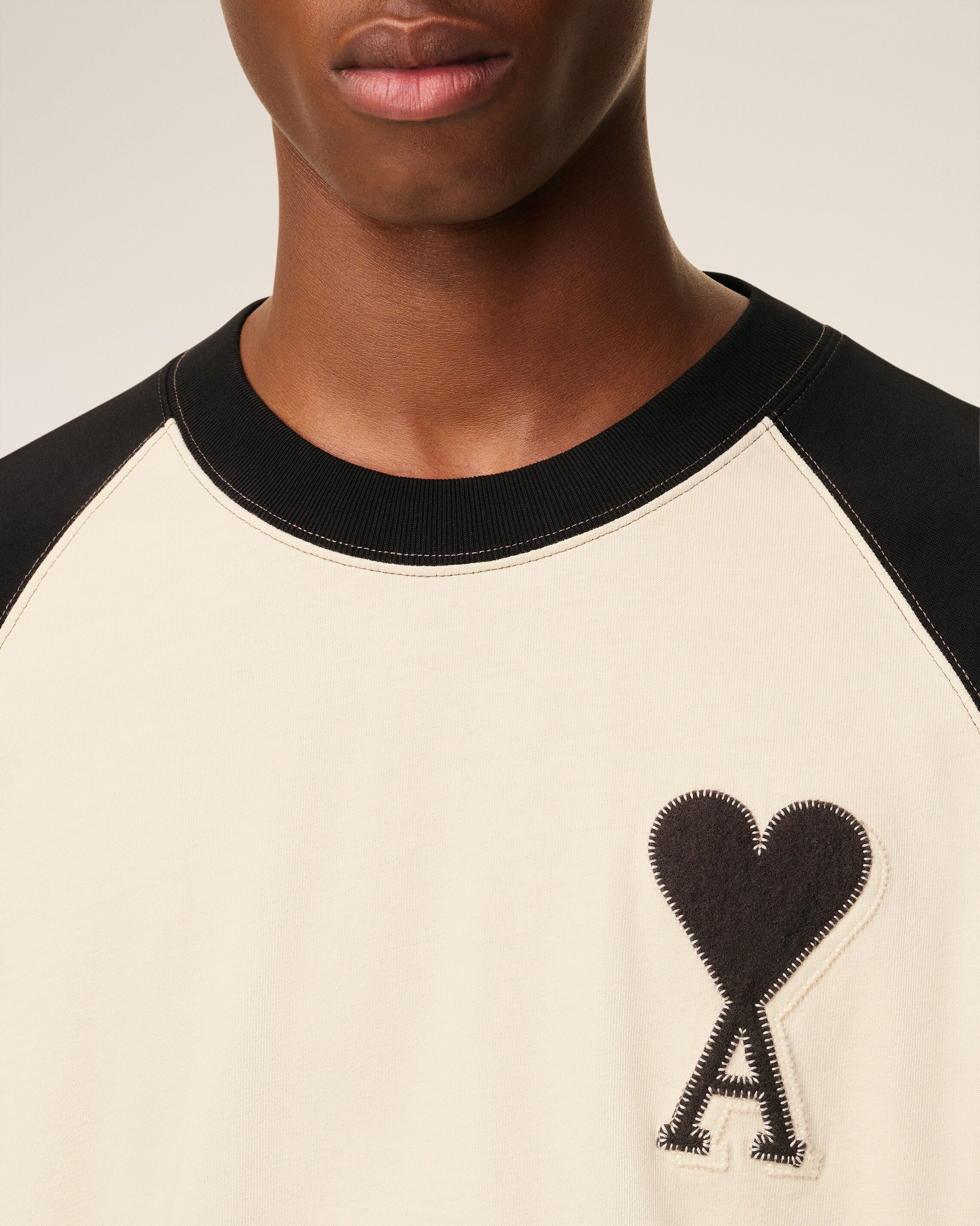 WHITE COTTON SHORT SLEEVES AMI DE COEUR T-SHIRT - 4
