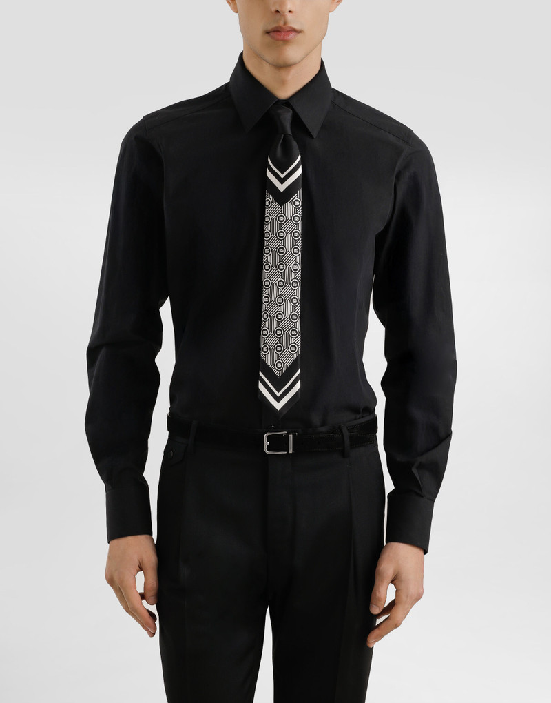 Dolce & Gabbana Micro-design and logo twill print outlook