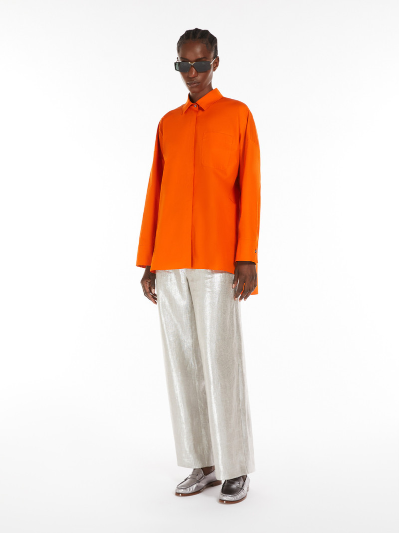 'S Max Mara MALIKA 5-pocket linen trousers outlook