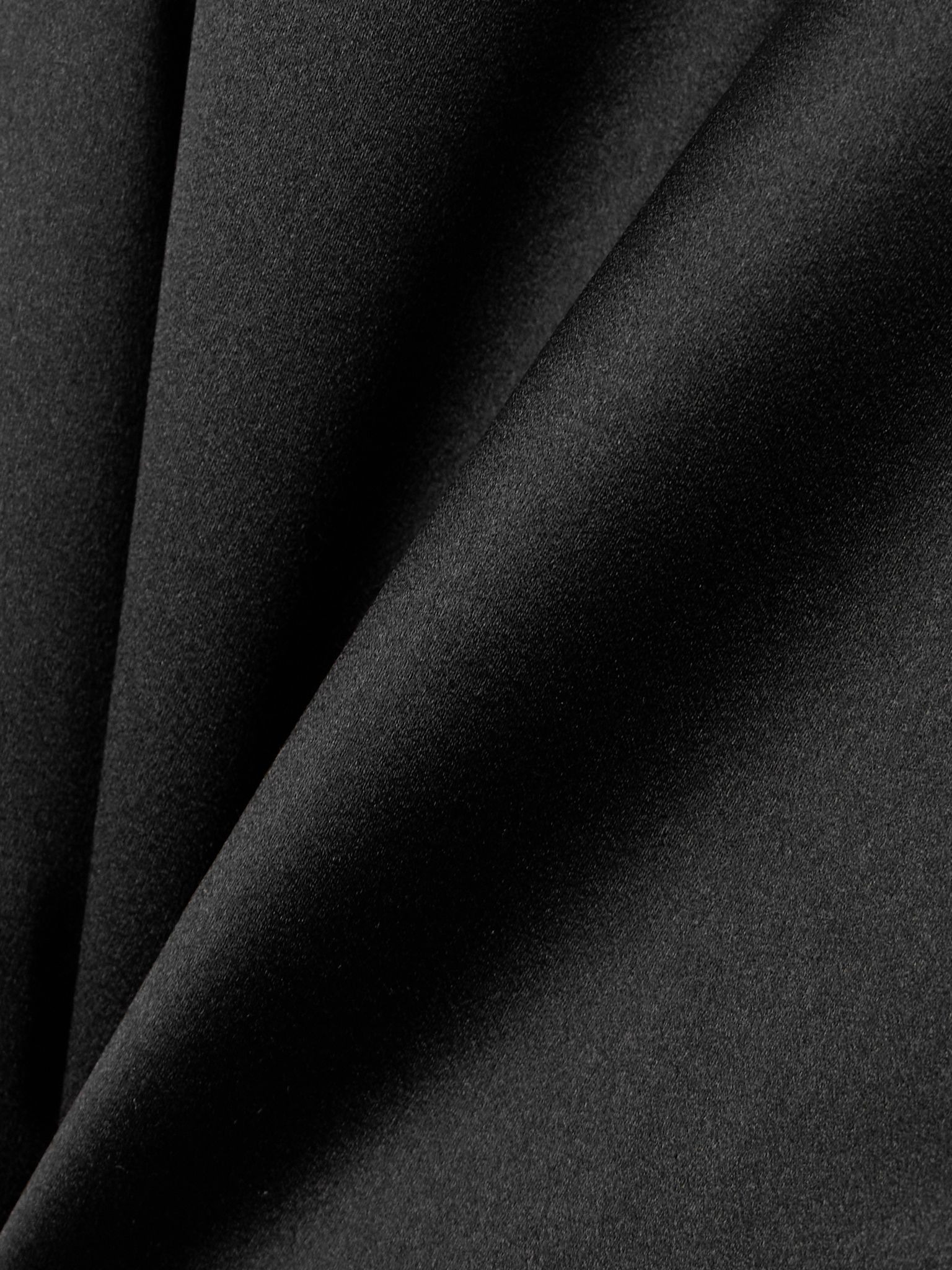Satin midi dress Black - 4