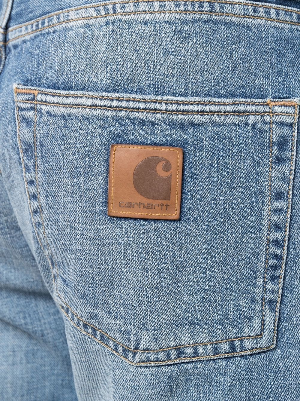 stonewashed logo-patch jeans - 5