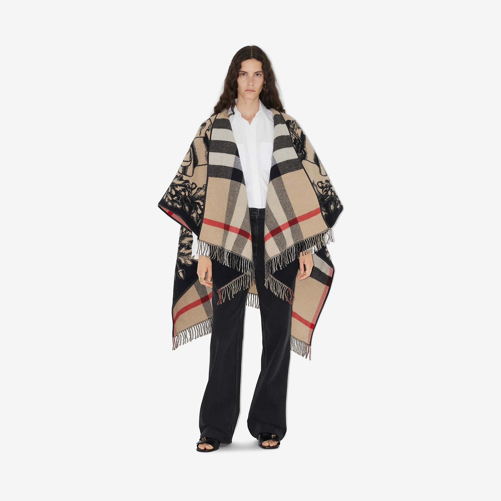 EKD Wool Jacquard Cape - 2