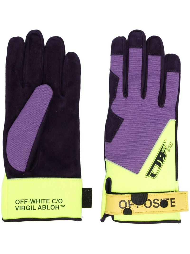 logo-print touch-strap gloves 1