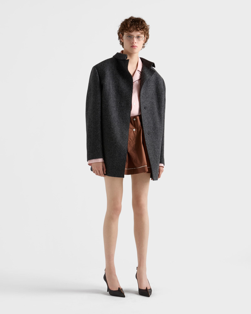 Prada Single-breasted shetland wool jacket outlook