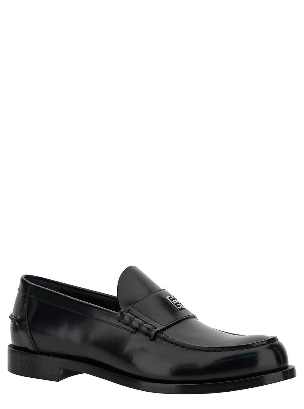 Givenchy Men Black Loafers With 4G Detail In Leather Man - 2