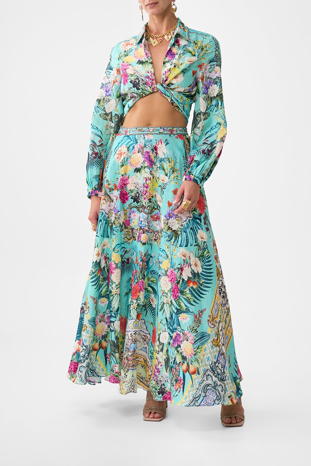 CROPPED WRAP SHIRT - 7
