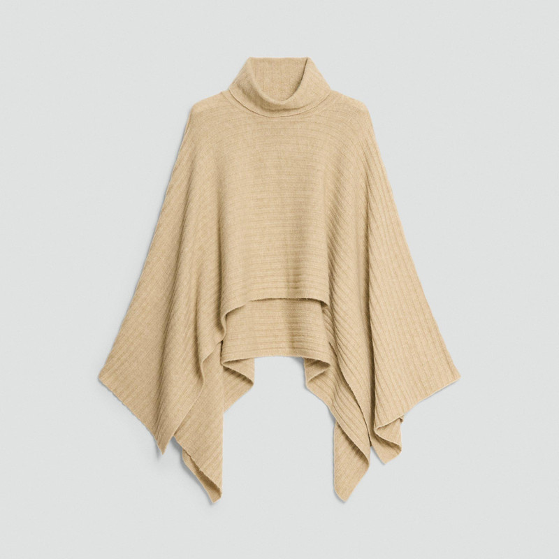 Ribbed Poncho in Astor Wool 1