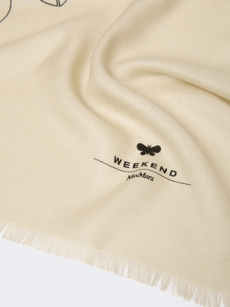 Wool and silk stole - DARK GREY 3