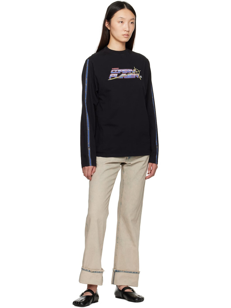 COPERNI Black Slogan Long Sleeve T-shirt outlook