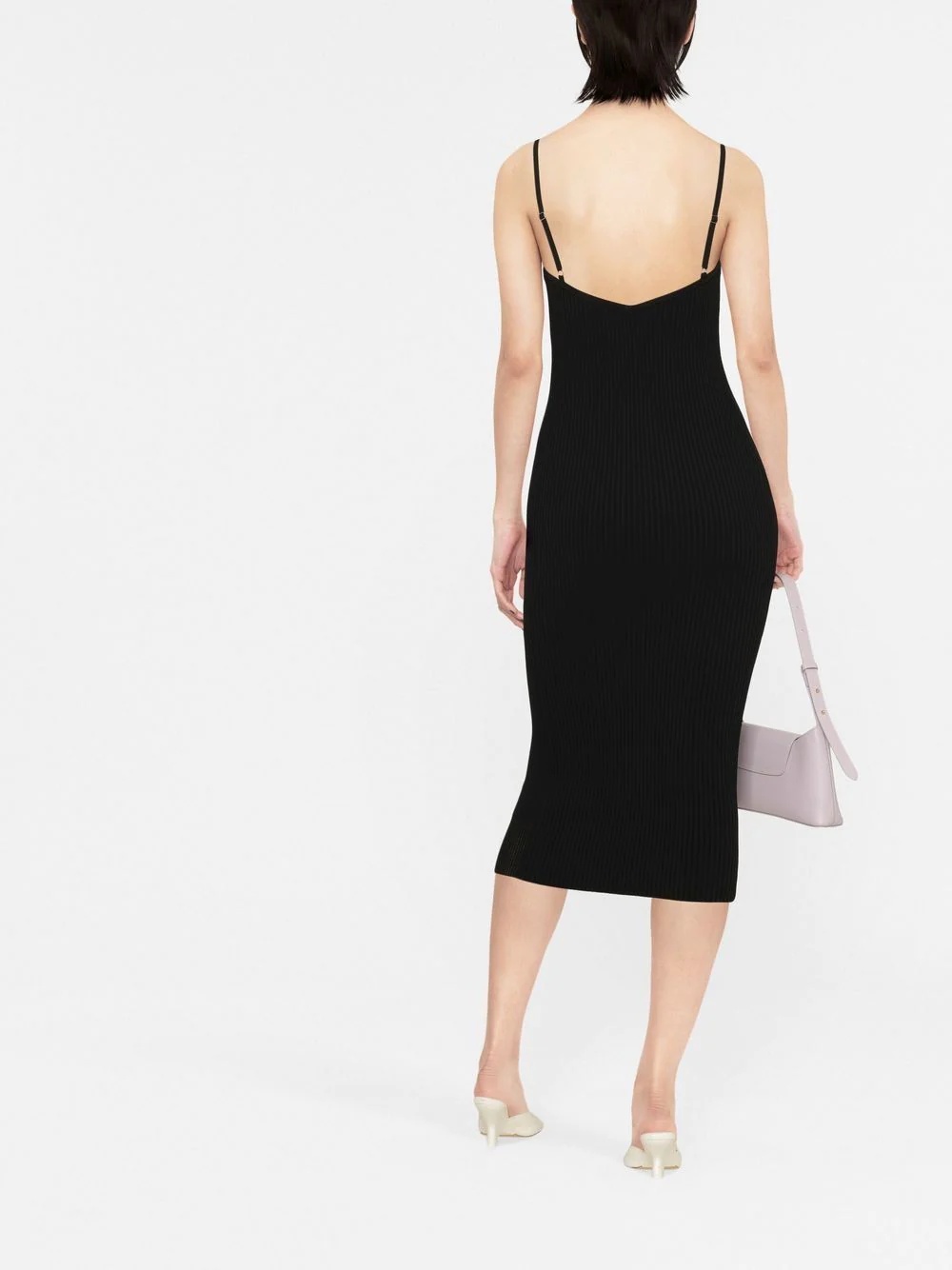 sweetheart-neck midi dress - 4