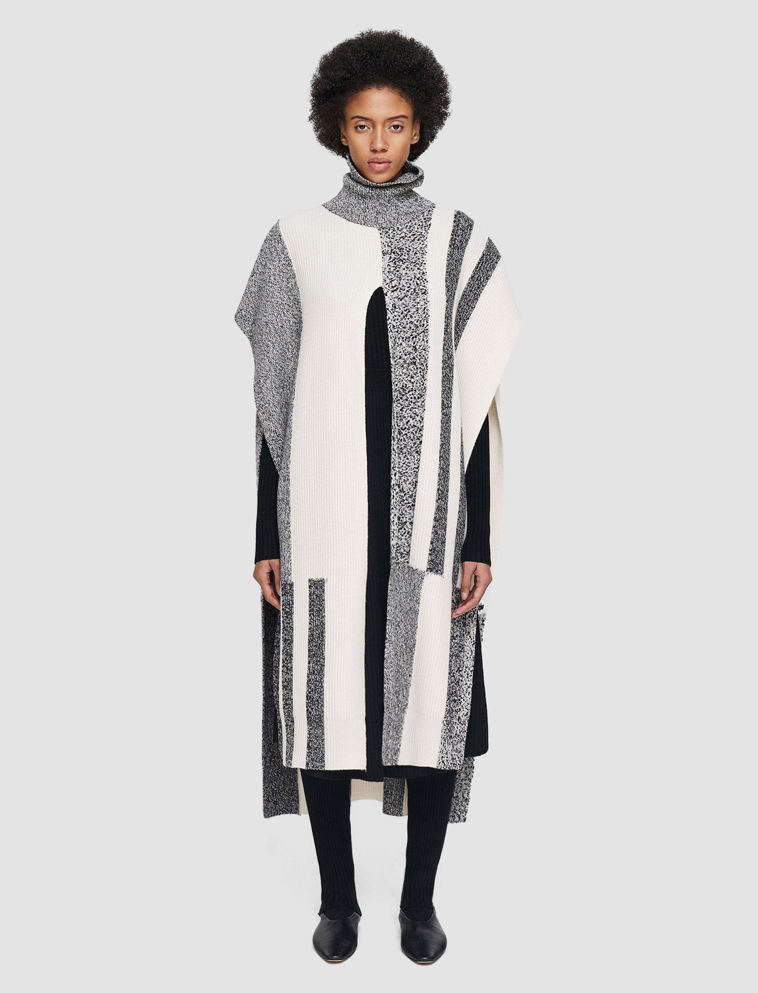 Joseph Bold Stripes Poncho - 2