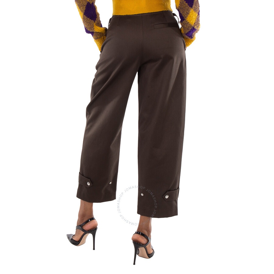 Burberry High-Waist Cropped Cotton Trousers - 3
