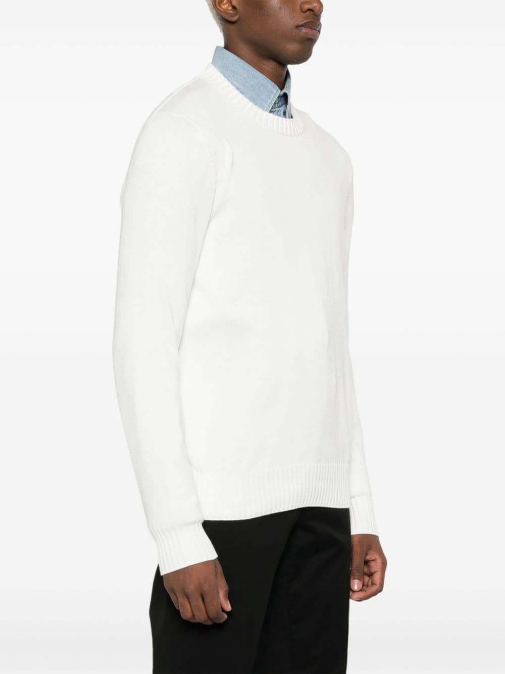 knitted cotton jumper - 3