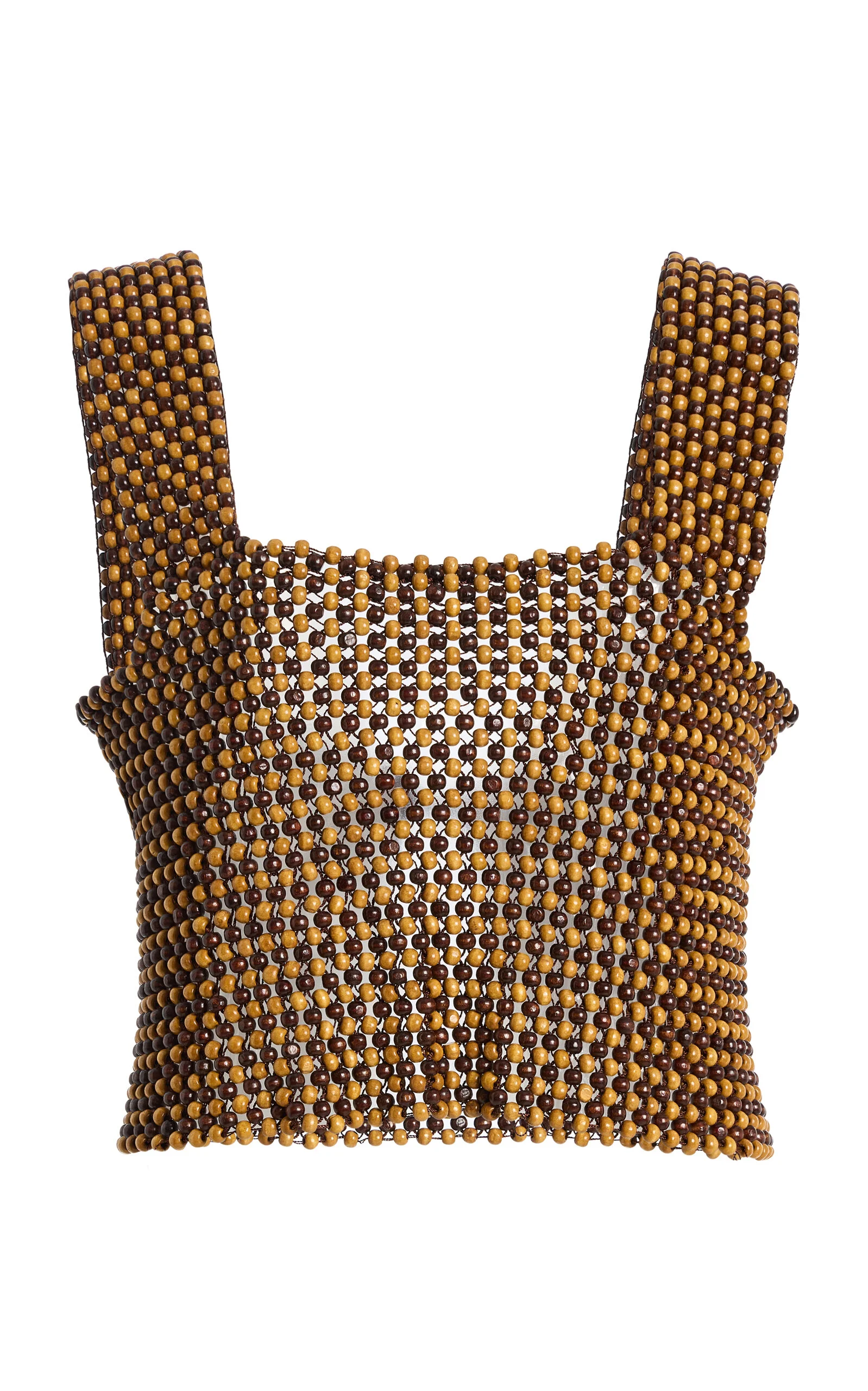 Exclusive La Isla Wood-Beaded Top brown - 1