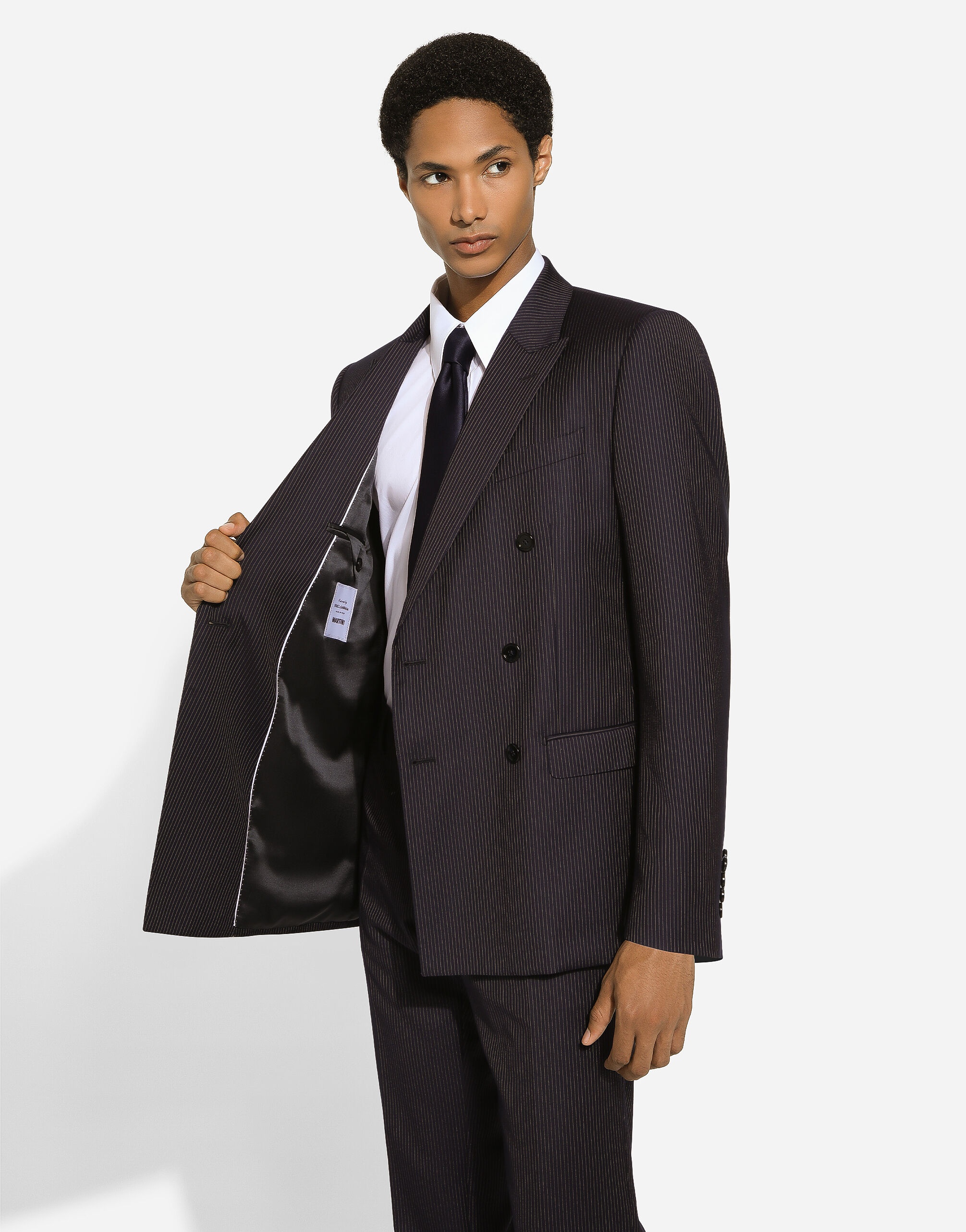 Pinstripe double-breasted Martini-fit suit - 5