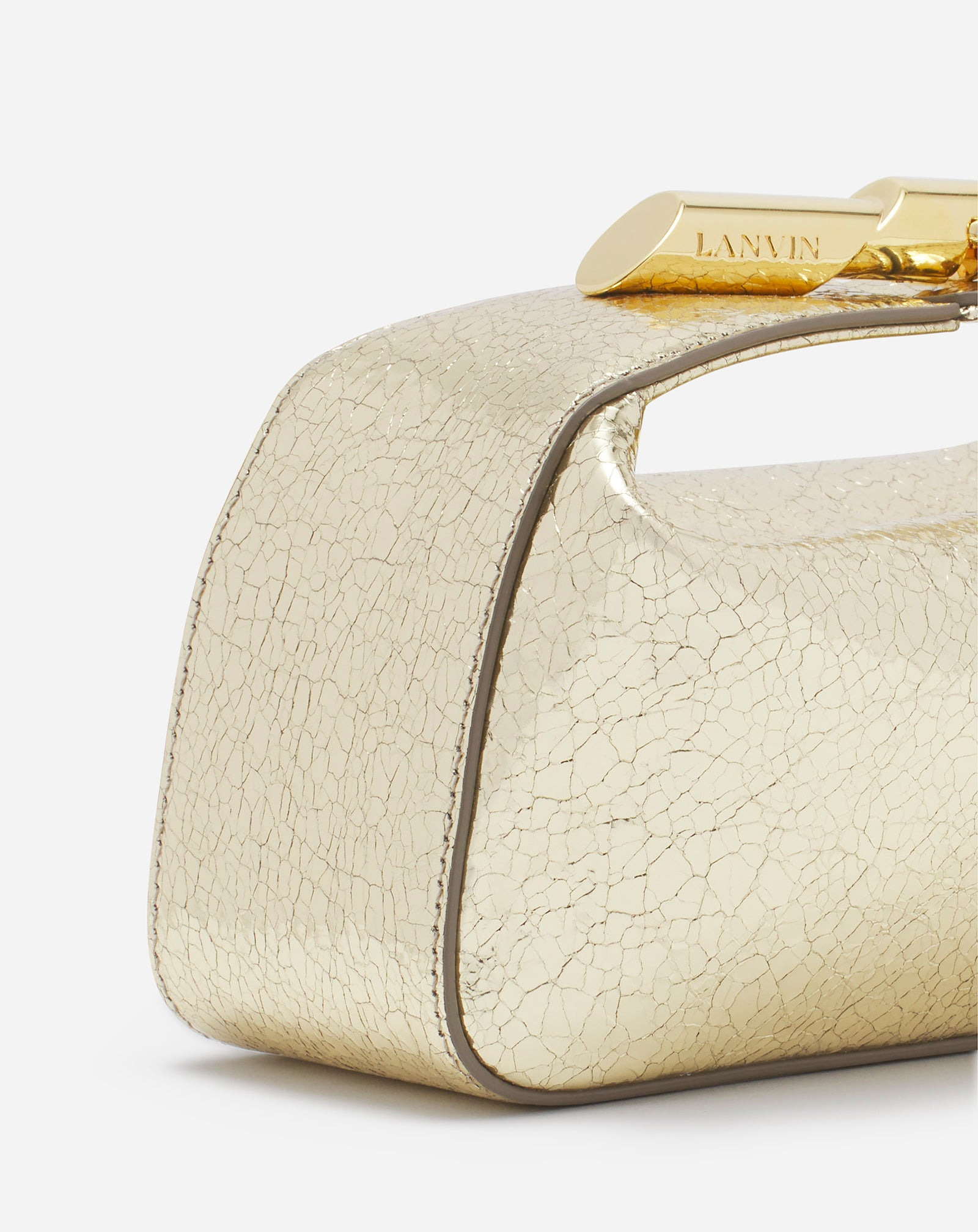 HAUTE SÉQUENCE CLUTCH BAG IN CRACKLED METALLIC LEATHER - 5