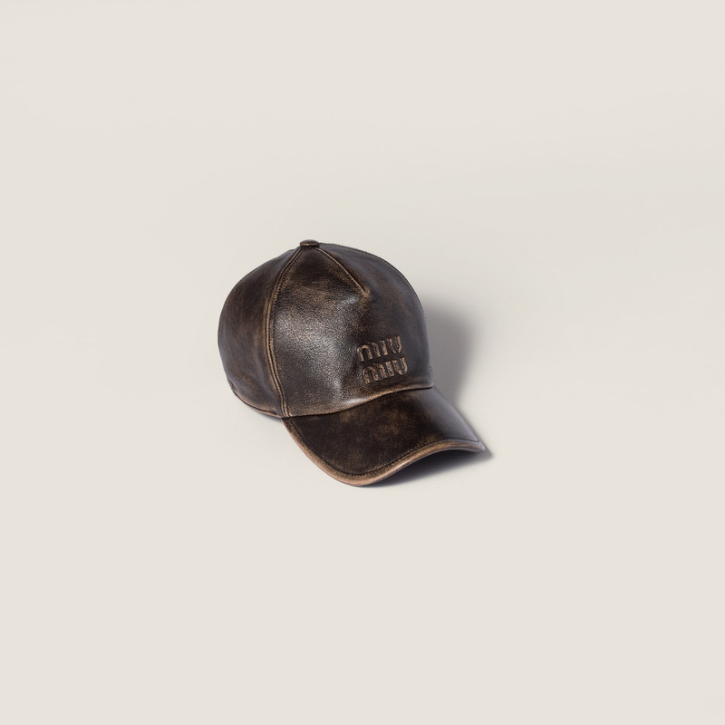 Nappa leather baseball cap 1