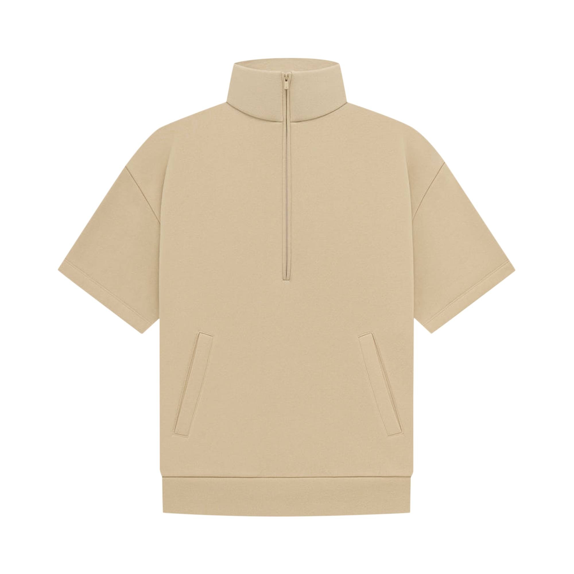 Fear of God Essentials Half Zip 3/4 Sleeve Shirt 'Sand' - 1