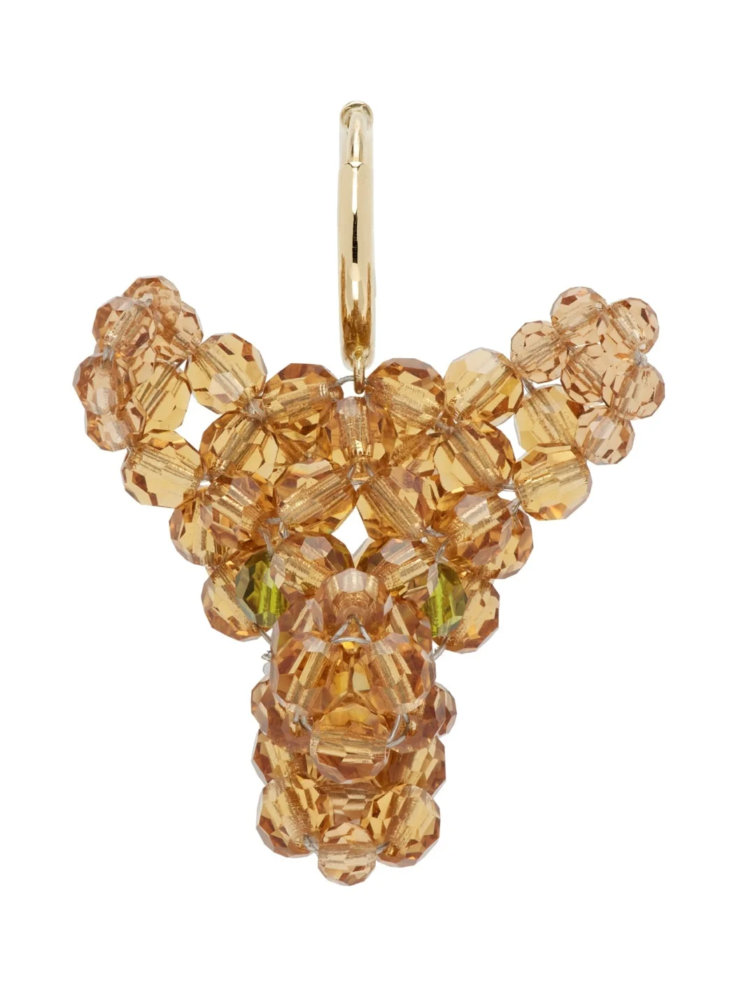 Brown & Green Creature Trophy Head Single Earring - 1