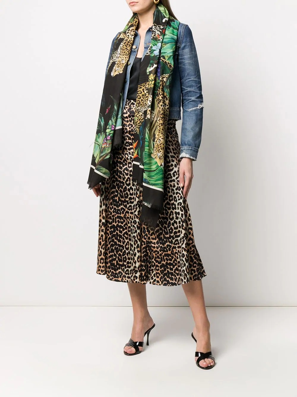 jungle print scarf - 2