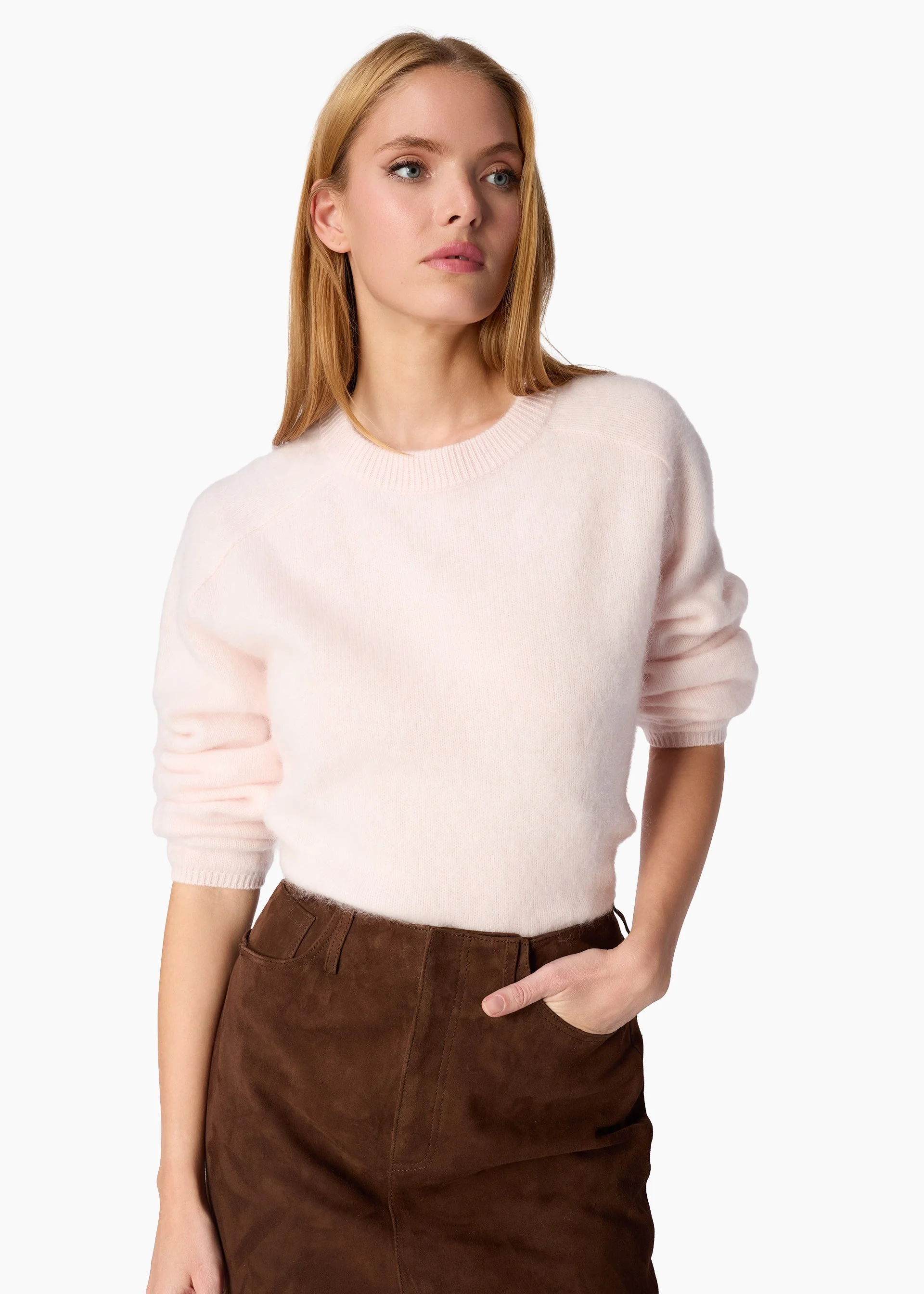 NIALL CASHMERE SWEATER LIGHT PINK - 1