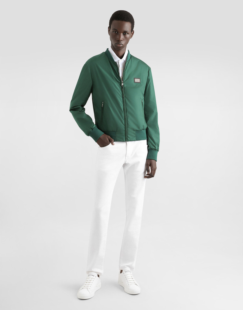 Dolce & Gabbana Cotton piqué polo-shirt with branded tag outlook