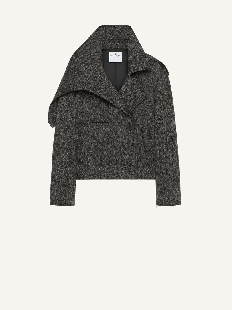 OBLIQUE CAVIAR WOOL COAT 1