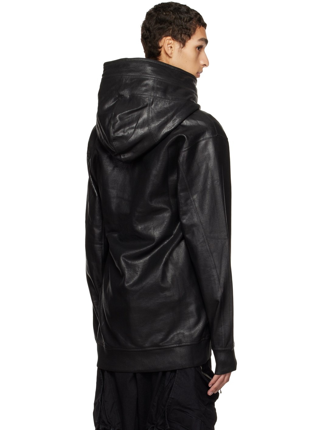 Black Geometric Sweat Hoodie - 3