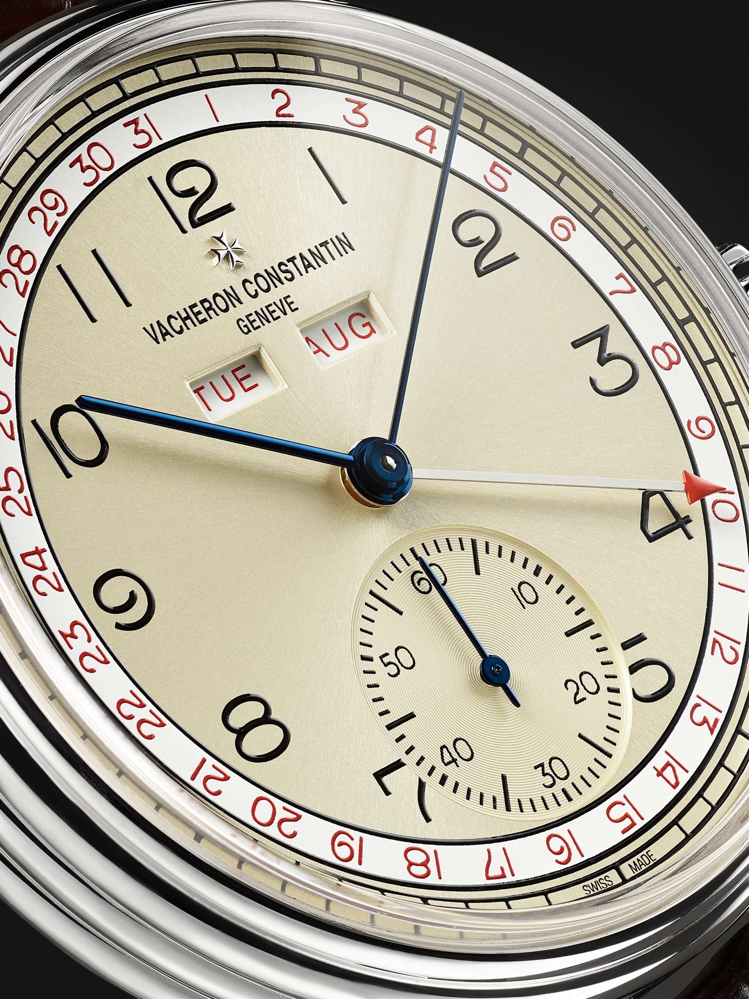 Historiques Triple Calendar Hand-Wound 40mm Stainless Steel and Alligator Watch, Ref. No. 3110V/000A - 6