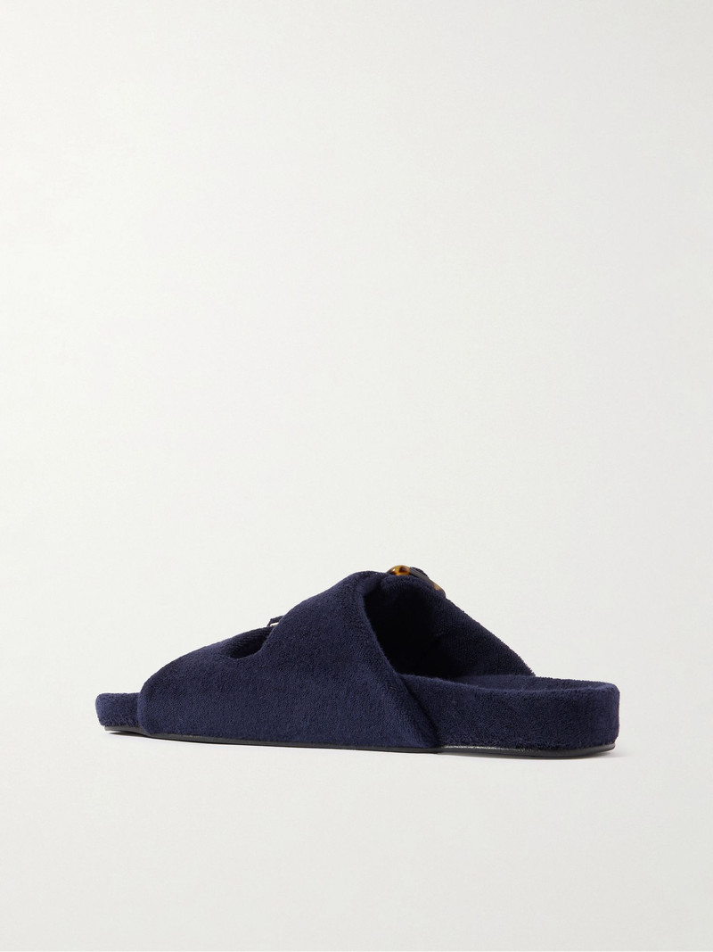 Daphnee cotton-terry slides Navy 3