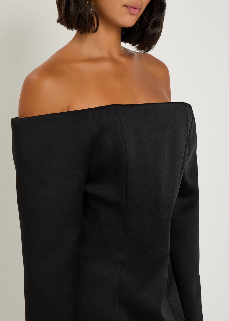 Stella Mccartney Off-the-shoulder Satin Mini Dress - 5